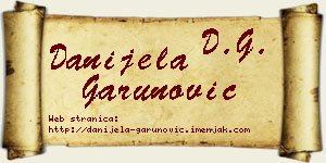 Danijela Garunović vizit kartica